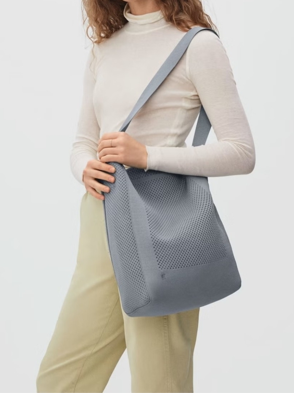 Everlane Do It All Knit Woven Crossbody Tote Shopper Bag